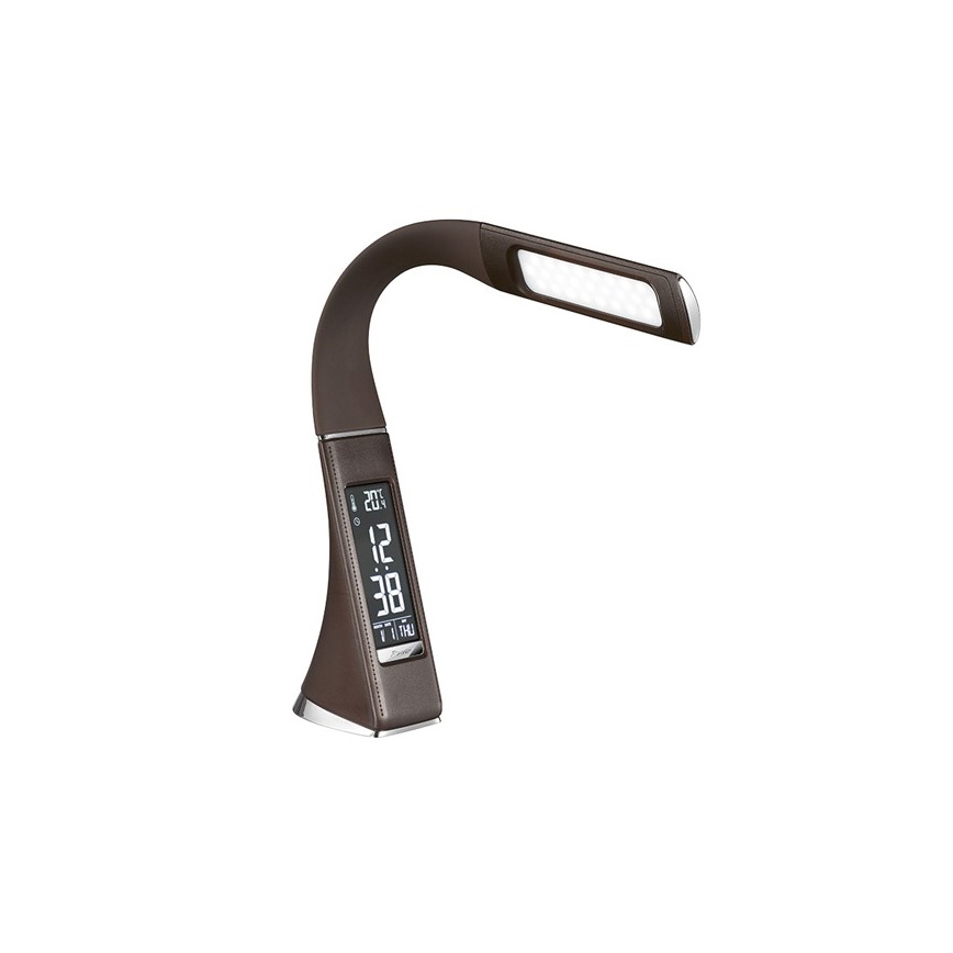 LED stolní lampa stmívatelná s displejem LED/6W/230V hnědá