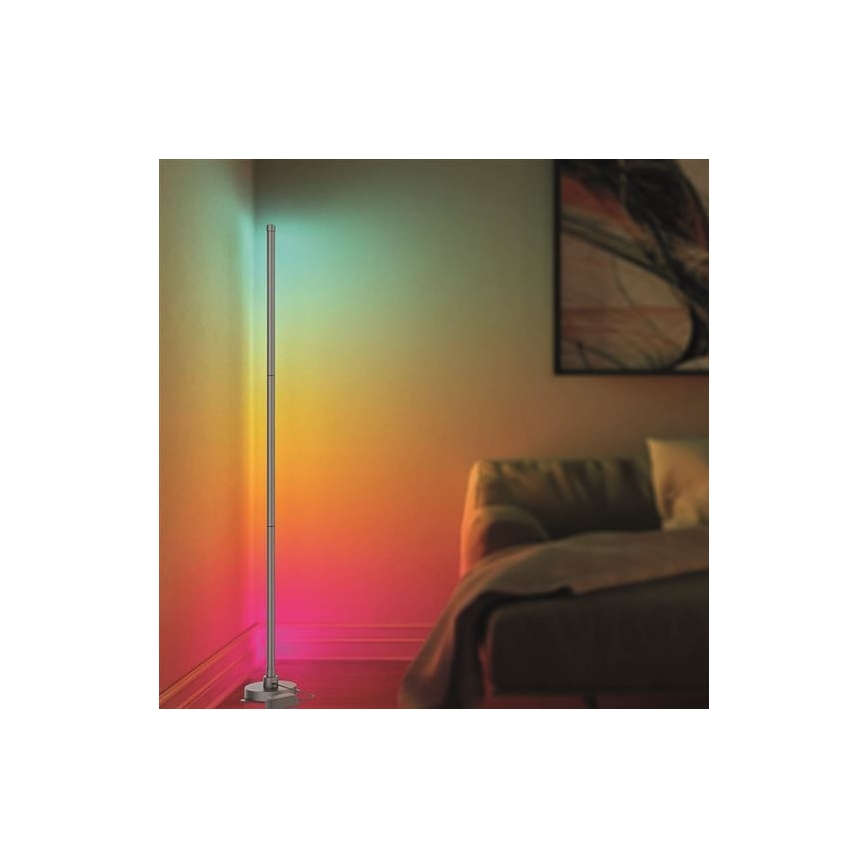 LED RGB Stmívatelná stojací lampa RAINBOW LED/18W/230V Wi-Fi Tuya + dálkové ovládání