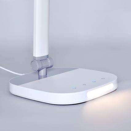 LED Stmívatelná dotyková stolní lampa s nočním osvětlením LED/10W/5V 3000/4000/5000K bílá