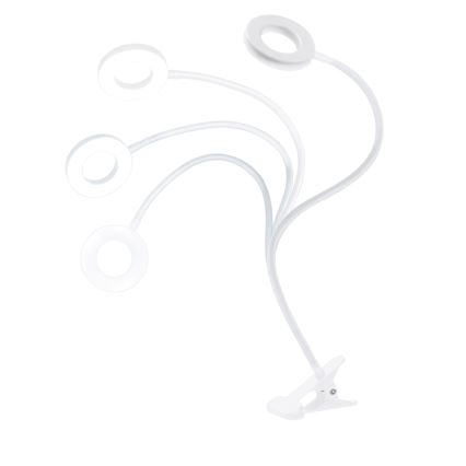 LED Stmívatelná stolní lampa s klipem LED/8W/230V 3000/4000/5000K bílá