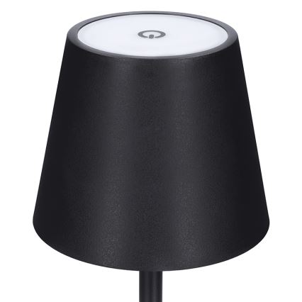 LED Stmívatelná nabíjecí dotyková stolní lampa LUCCA LED/3,7V 3000/4000/6500K 2000 mAh černá