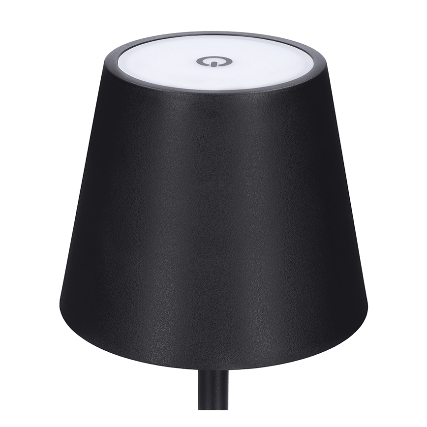 LED Stmívatelná nabíjecí dotyková stolní lampa LUCCA LED/3,7V 3000/4000/6500K 2000 mAh černá