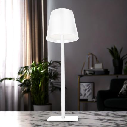 LED Stmívatelná nabíjecí dotyková stolní lampa LUCCA LED/3,7V 3000/4000/6500K 2000 mAh bílá