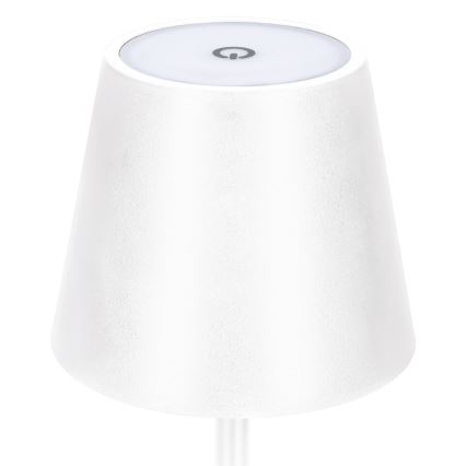 LED Stmívatelná nabíjecí dotyková stolní lampa LUCCA LED/3,7V 3000/4000/6500K 2000 mAh bílá