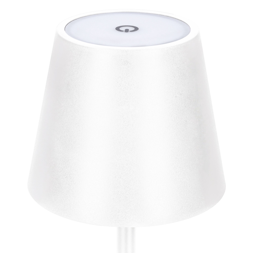 LED Stmívatelná nabíjecí dotyková stolní lampa LUCCA LED/3,7V 3000/4000/6500K 2000 mAh bílá