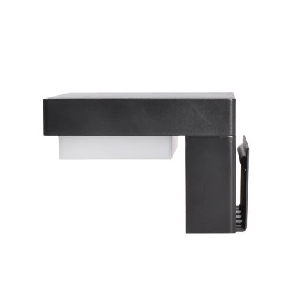 LED Solární nástěnné svítidlo se senzorem pohybu a soumraku PALERMO LED/5W/2000 mAh IP54 černá