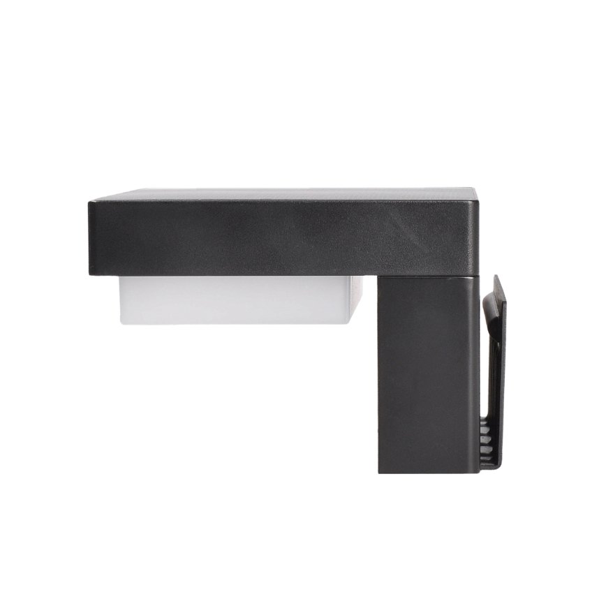 LED Solární nástěnné svítidlo se senzorem pohybu a soumraku PALERMO LED/5W/2000 mAh IP54 černá