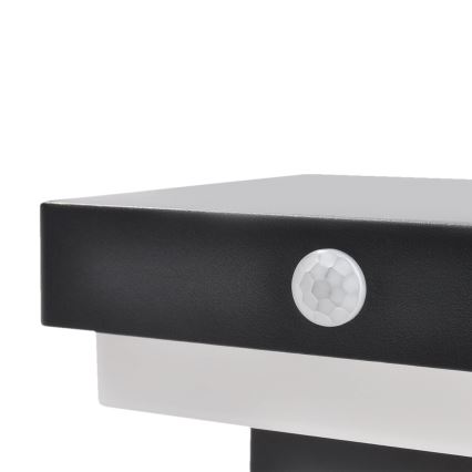 LED Solární nástěnné svítidlo se senzorem pohybu a soumraku PALERMO LED/5W/2000 mAh IP54 černá