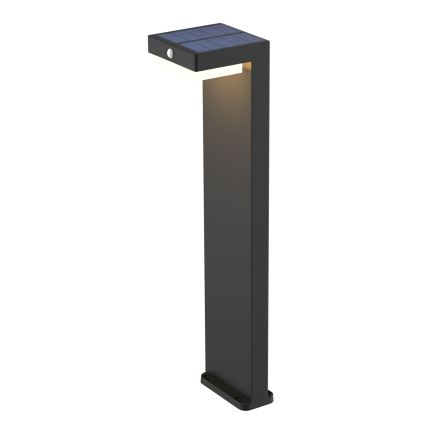 LED Solární lampa se senzorem pohybu a soumraku PALERMO LED/5W/2000 mAh IP54 černá