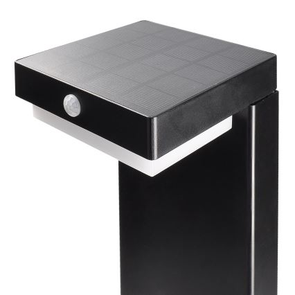 LED Solární lampa se senzorem pohybu a soumraku PALERMO LED/5W/2000 mAh IP54 černá