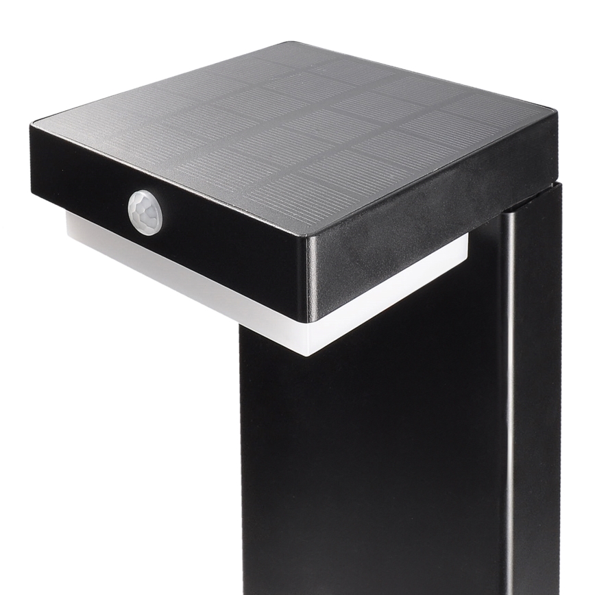 LED Solární lampa se senzorem pohybu a soumraku PALERMO LED/5W/2000 mAh IP54 černá