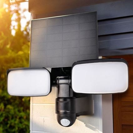 LED Solární reflektor se senzoreme LED/9W/3,7V 3600 mAh IP54