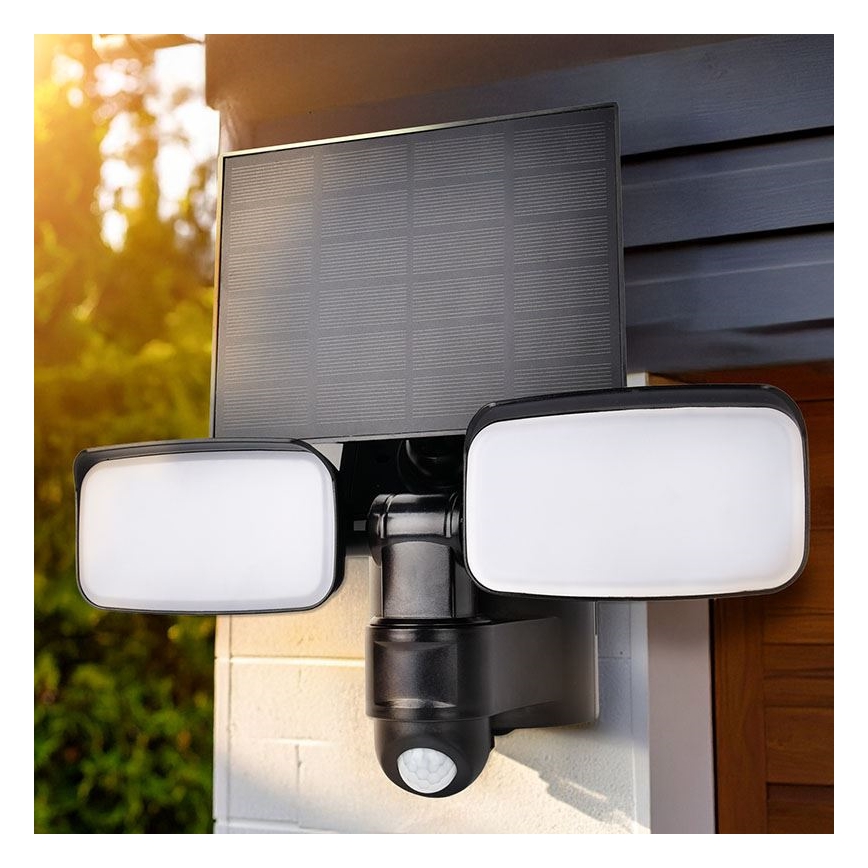 LED Solární reflektor se senzoreme LED/9W/3,7V 3600 mAh IP54
