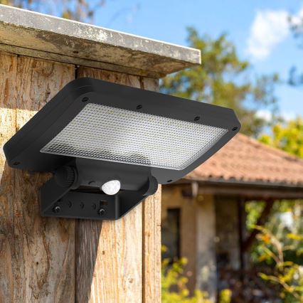 LED Solární reflektor se senzorem LED/5W/3,7V 1500 mAh IP54