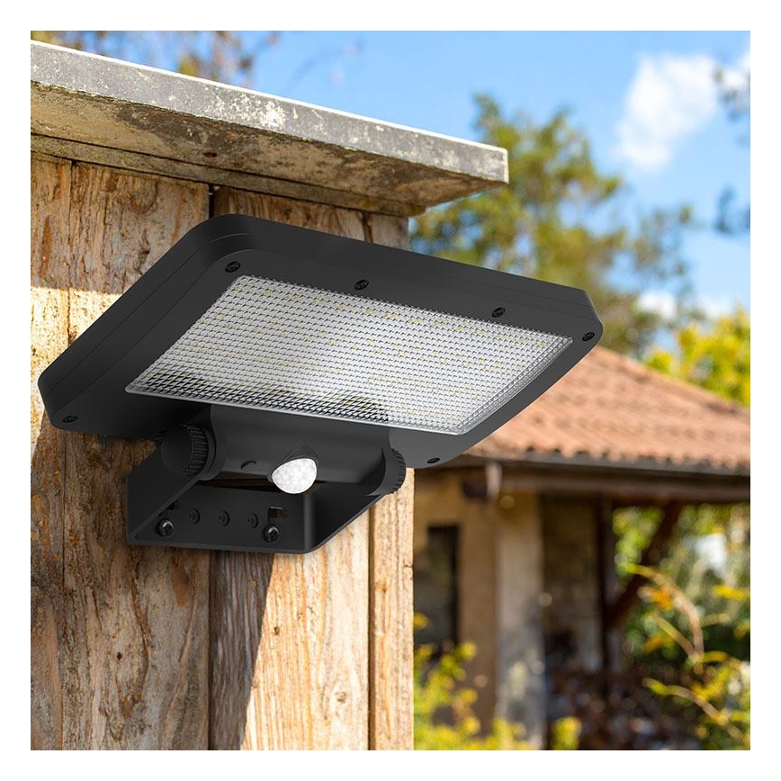 LED Solární reflektor se senzorem LED/5W/3,7V 1500 mAh IP54