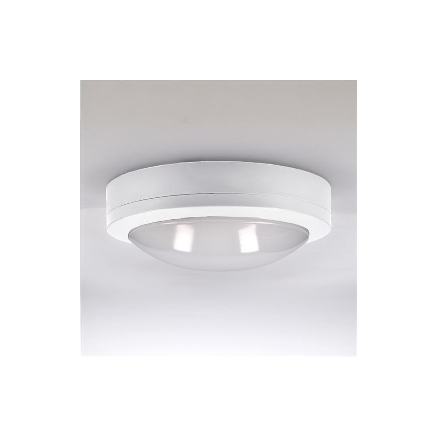 LED Venkovní stropní svítidlo SIENA LED/13W/230V IP54 pr. 17 cm bílá