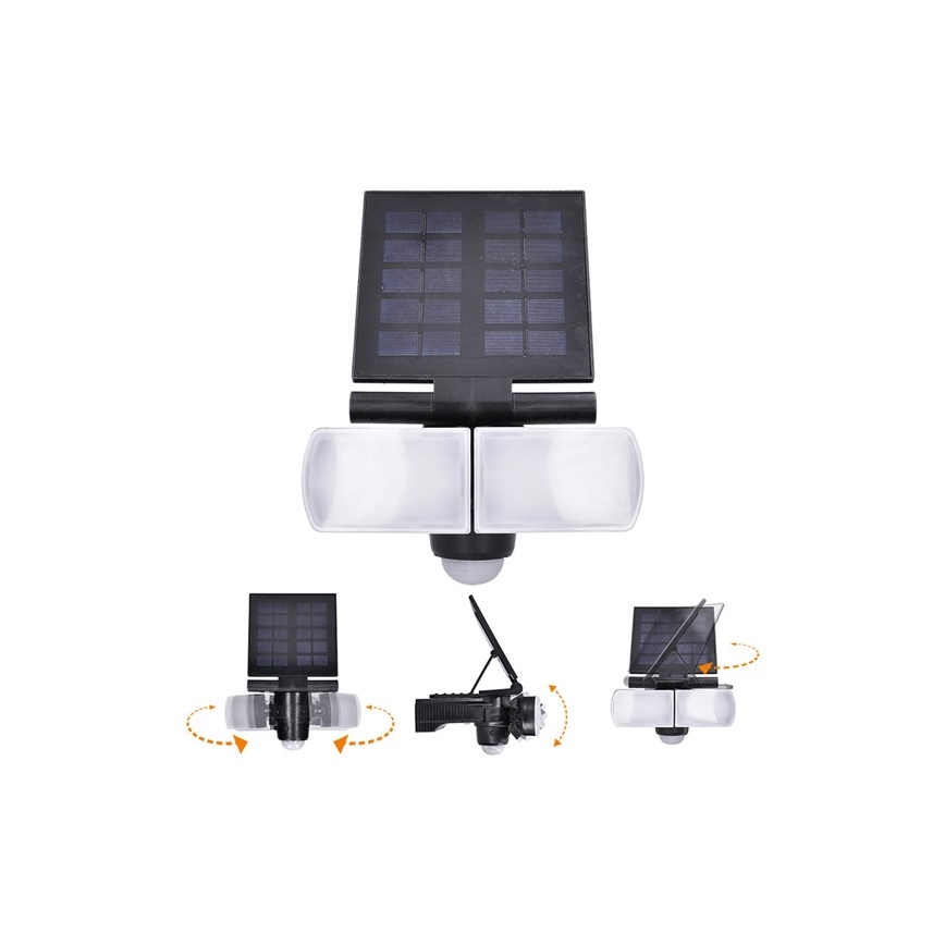 LED Solární reflektor se senzorem 2000mAh LED/8W/3,7V IP44