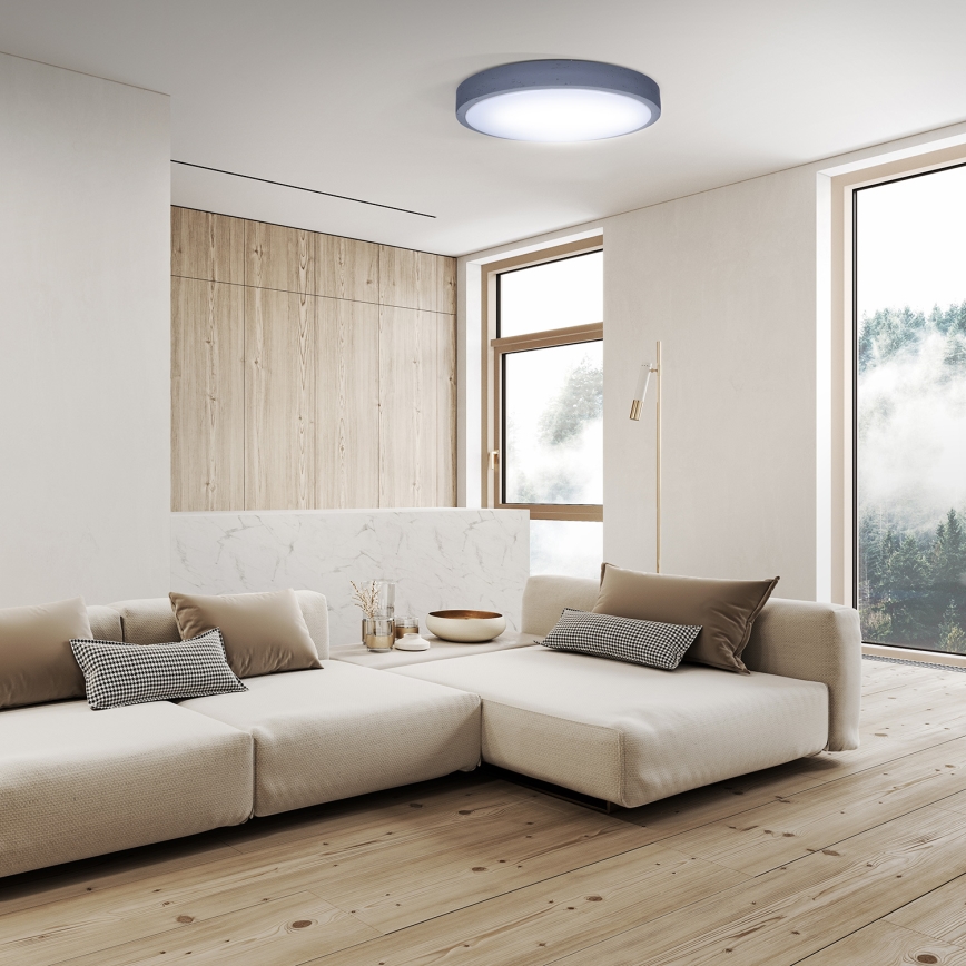 LED Stmívatelné stropní svítidlo GREY LED/60W/230V 3000-6500K šedá pr. 49 cm + dálkové ovládání