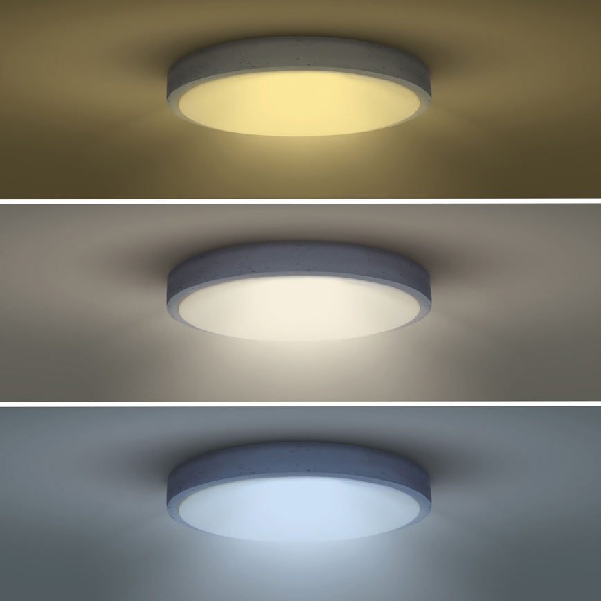 LED Stmívatelné stropní svítidlo GREY LED/60W/230V 3000-6500K šedá pr. 49 cm + dálkové ovládání