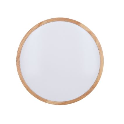 LED Stmívatelné stropní svítidlo WOODY LED/48W/230V 3000-6500K dub pr. 38 cm + dálkové ovládání