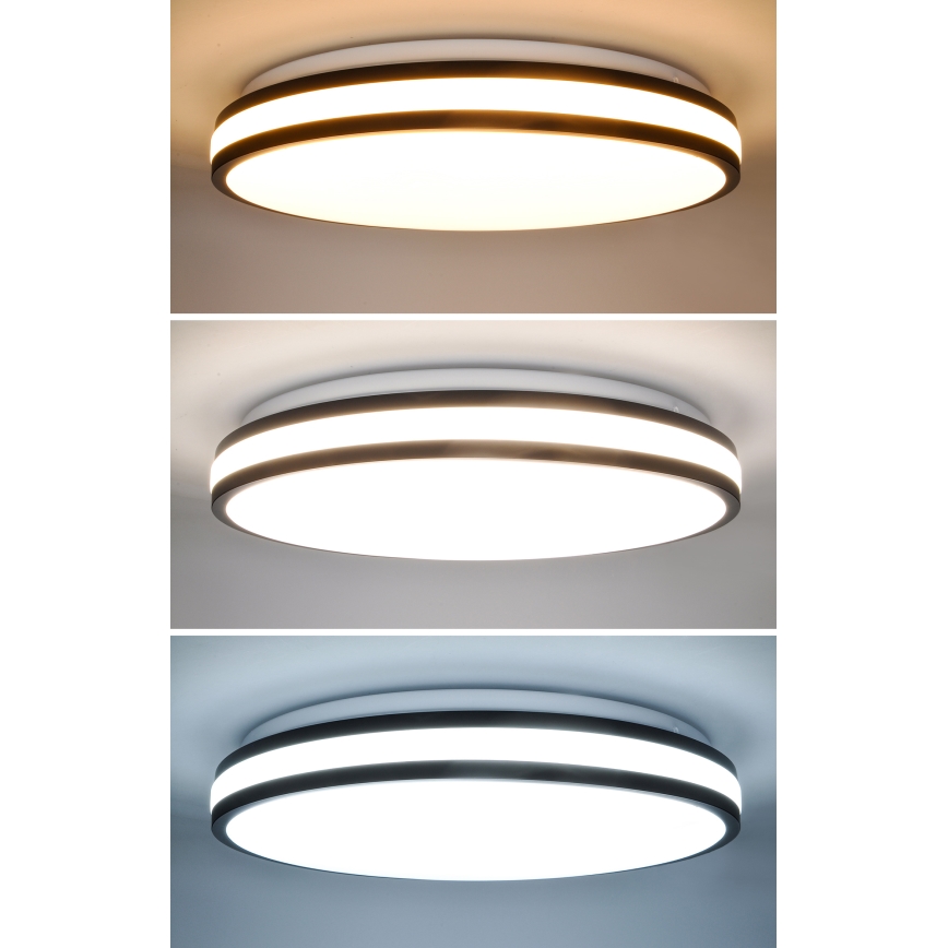 LED Stmívatelné stropní svítidlo LASKOS LED/48W/230V 3000-6500K černá + dálkové ovládání