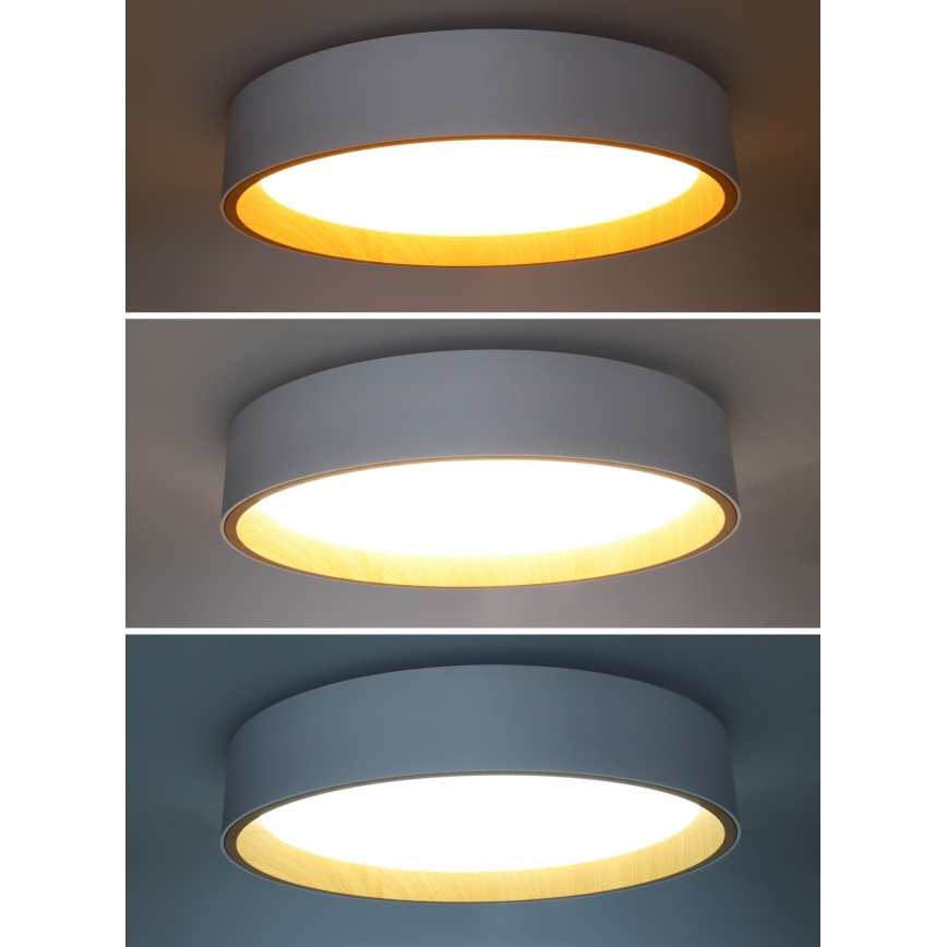 LED Stmívatelné stropní svítidlo LARIOS LED/48W/230V 3000-6500K pr.39 cm bílá+ dálkové ovládání