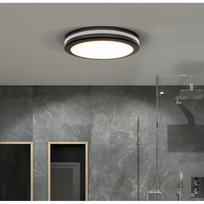 LED Stmívatelné venkovní stropní svítidlo LED/36W/40W/44W/230V 3000/4000/6500K IP65 černá