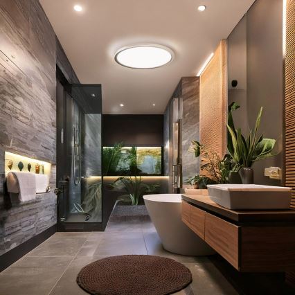 LED Koupelnové stropní svítidlo ACATE LED/18W/230V 3000/4000/6000K pr. 22 cm IP54