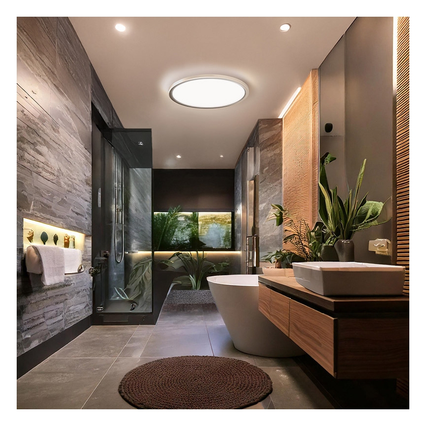 LED Koupelnové stropní svítidlo ACATE LED/18W/230V 3000/4000/6000K pr. 22 cm IP54