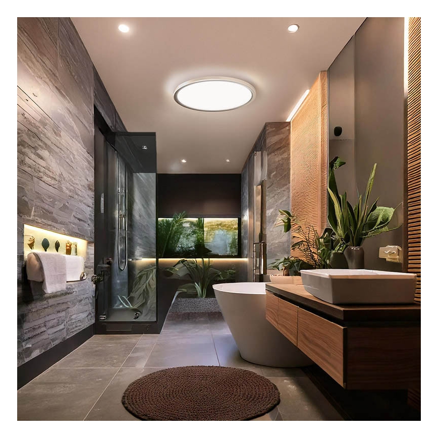 LED Koupelnové stropní svítidlo ACATE LED/24W/230V 3000/4000/6000K pr. 29,3 cm IP54