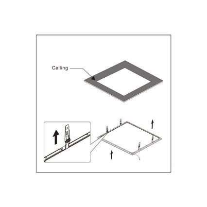 SADA Montážních klipů pro instalaci LED panelů 595x595mm