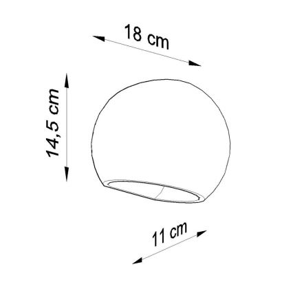 Nástěnné svítidlo GLOBE 1xE27/60W/230V bílá