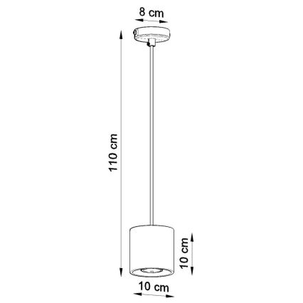 Lustr na lanku ORBIS 1 1xGU10/40W/230V černá