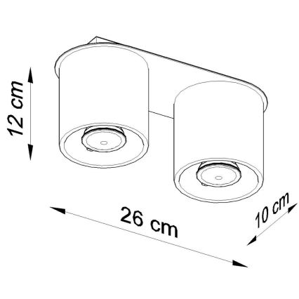 Bodové svítidlo ORBIS 2 2xGU10/40W/230V černá