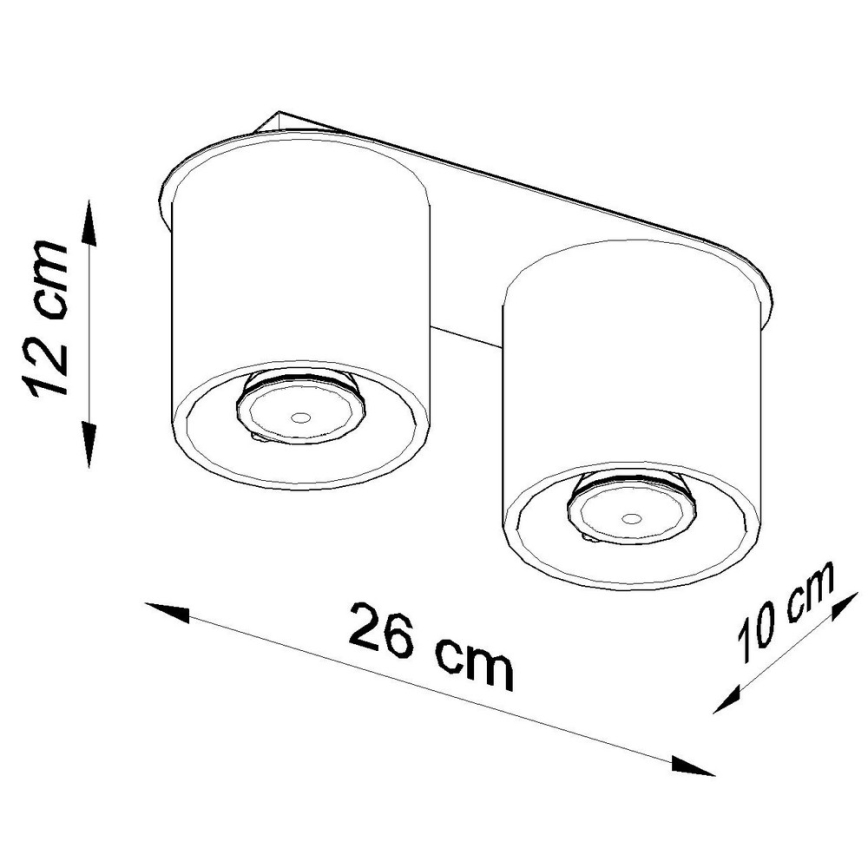 Bodové svítidlo ORBIS 2 2xGU10/40W/230V šedá