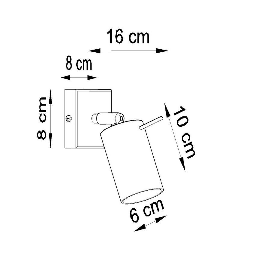 Nástěnné bodové svítidlo RING 1xGU10/10W/230V bílá