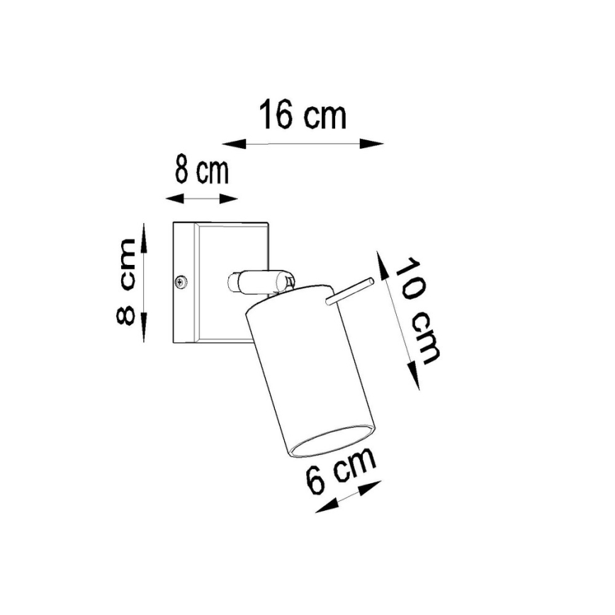 Nástěnné bodové svítidlo RING 1xGU10/10W/230V černá