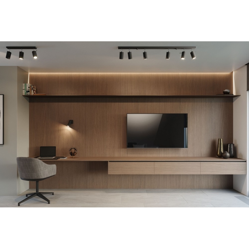 Sollux SL.0092 - Stropní svítidlo RING 2 2xGU10/40W/230V černá