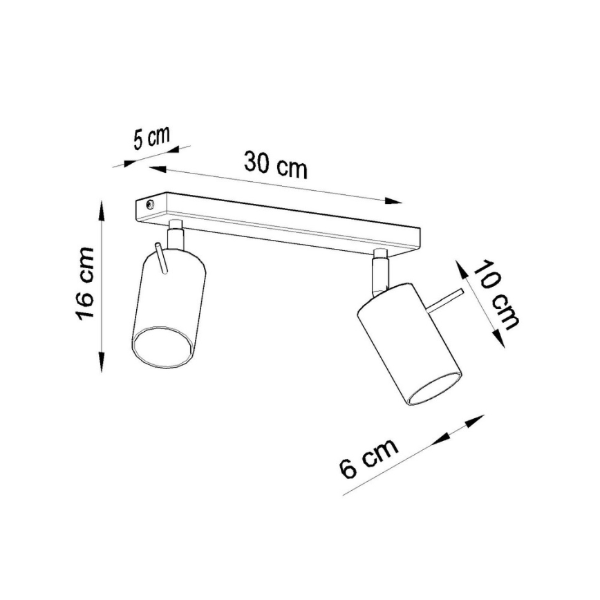 Bodové svítidlo RING 2 2xGU10/10W/230V černá