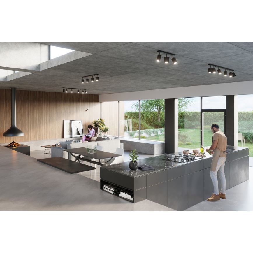 Sollux SL.0099 - Nástěnné bodové svítidlo MERIDA 1xGU10/40W/230V černá