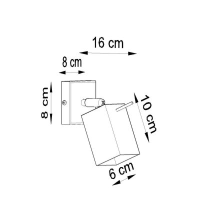 Nástěnné bodové svítidlo MERIDA 1xGU10/40W/230V černá