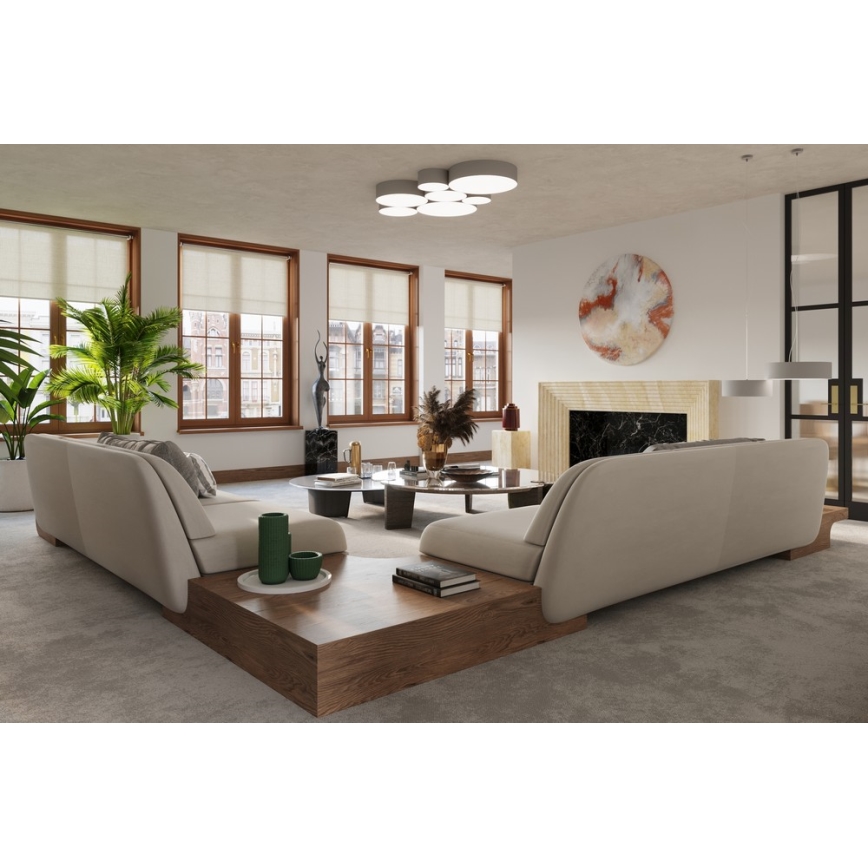 Stropní svítidlo ARENA 2xE27/15W/230V šedá