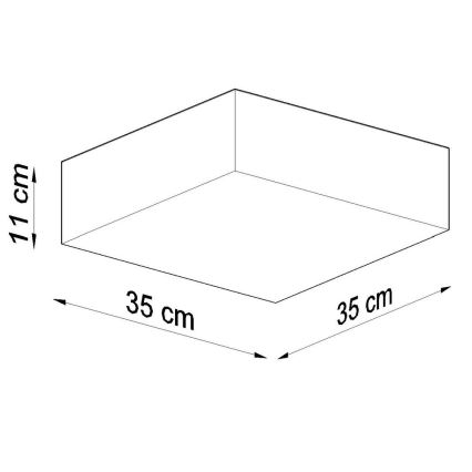 Stropní svítidlo HORUS 35 2xE27/60W/230V šedá