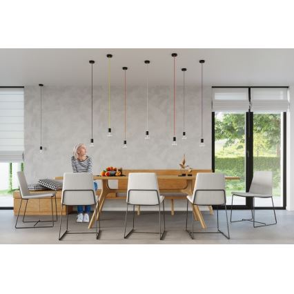 Sollux SL.0152 - Lustr na lanku EDISON 1xE27/60W/230V černá
