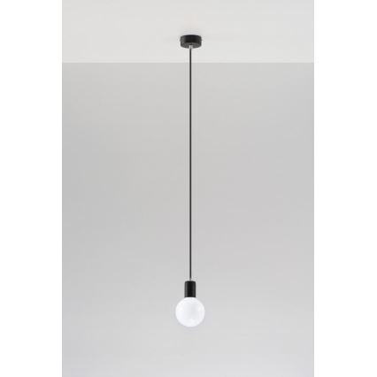 Sollux SL.0152 - Lustr na lanku EDISON 1xE27/60W/230V černá