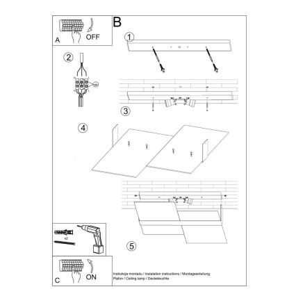 Stropní svítidlo MASSIMO 2xE27/60W/230V bílá/chrom