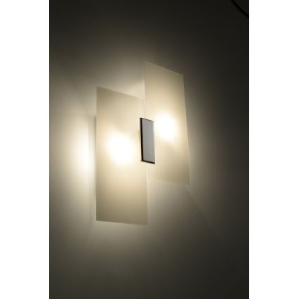 Nástěnné svítidlo FABIANO 2xE27/15W/230V bílá/lesklý chrom