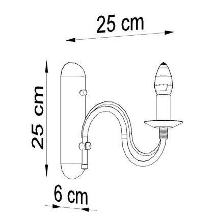 Nástěnné svítidlo MINERWA 1xE14/40W/230V bílá