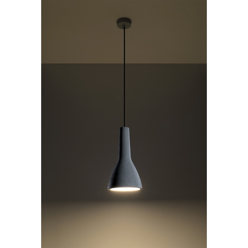 Lustr na lanku EMPOLI 1xE27/15W/230V beton