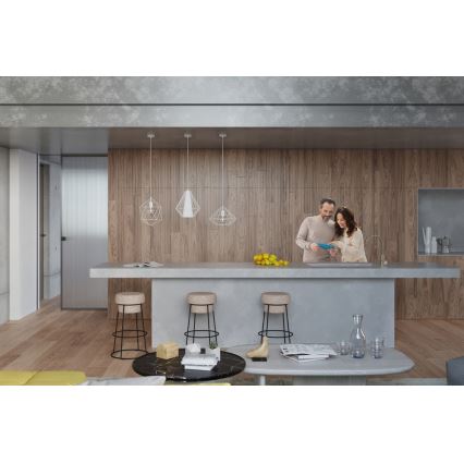 Lustr na lanku DEMI 1xE27/60W/230V bílá